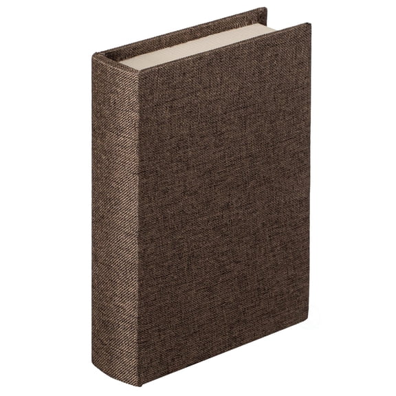 Vintiquewise 8" Classic Linen-Covered MDF Book Box Vintage-Style Decorative Storage Case for Keepsakes Jewelry Trinkets & Documents Elegant Home Decor Accent for Shelves Desks or Coffee Tables, Gray
