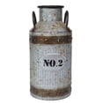 thumbnail image 1 of Galvanized Metal Rustic Milk Can, Medium, 1 of 7