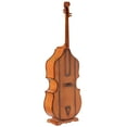 thumbnail image 1 of Vintiquewise QI003769 79 x 24.50 x 12 in. Tall Violin 3 Shelf Large Violin Shaped Wine Cabinet with Door, Brown, 1 of 8