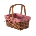 thumbnail image 1 of Vintiquewise Small Rectangular Picnic Basket Lined with Gingham Lining, 1 of 8