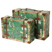 Vintiquewise Vintage Style European Luggage Suitcase, Set of 2