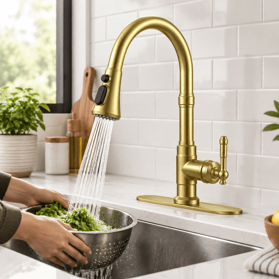 Vintkitchen Faucets With Pull Down Sprayer