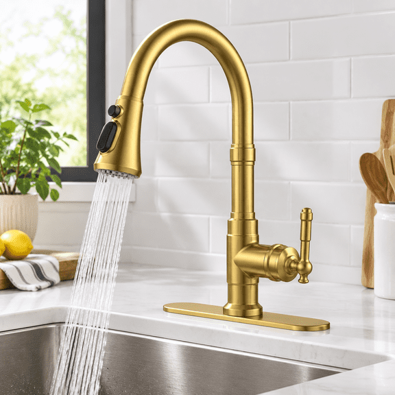 Vintkitchen Faucets With Pull Down Sprayer