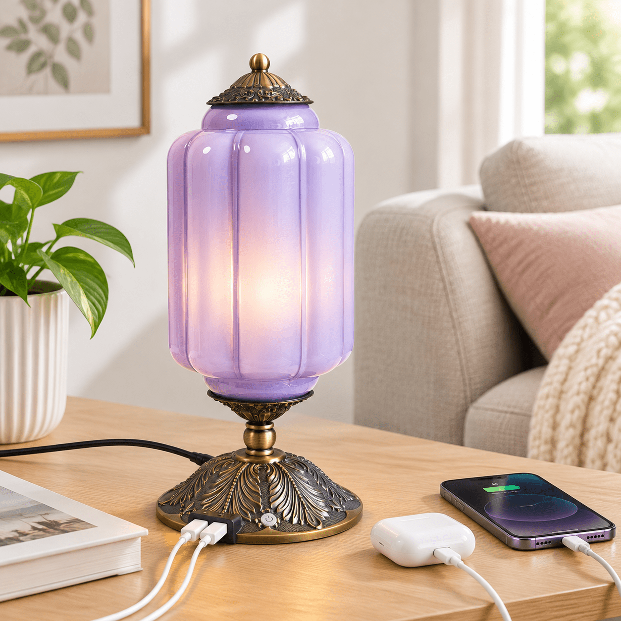 Vintmilk Gltable Lamp 3-waydimmableb-c+a Bedroom Desklamps - Walmart.com
