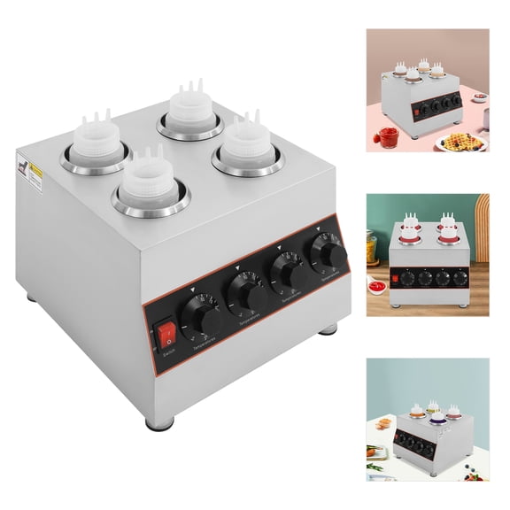 Vintoro 2.6L Stainless Steel Sauce Heat Preservation Machine, 640W 110V Electric Sauce Warmer Dispenser