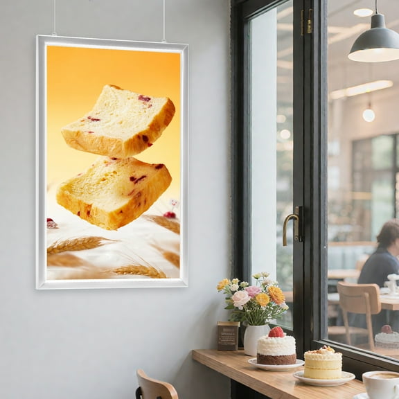 Vintoro 24"x36" LED Poster Frame, Art Picture Light Box Advertising Display Frame, Wall Mount