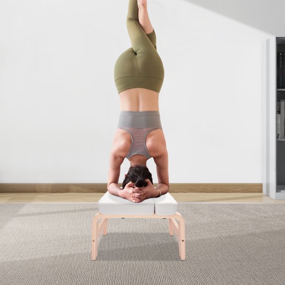 Vintoro 440.92lbs Yoga Headstand Bench, Exercise Inversion Stool, Workbench Upside Down Chair, Invert Chair