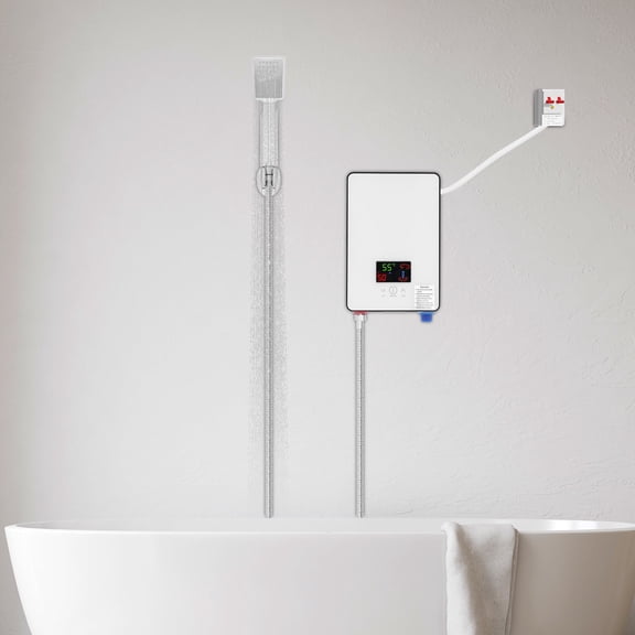 Vintoro 4500W Instantaneous Electric Water Heater, Practical Shower Kit with Hand Shower Holder