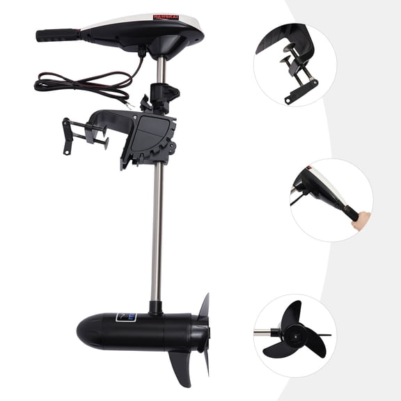 Vintoro 45lbs Thrust electric Trolling Motor, Durable Copper Motor, 5 Forward & 2 Reverse Gears, 1300R/min