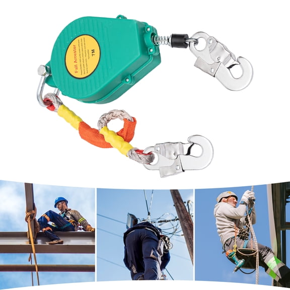 Vintoro 7m/23ft Alloy Steel Self Retracting Lifeline, 330lbs Fall Arrester, Fall Protection W/ Hook & Rope