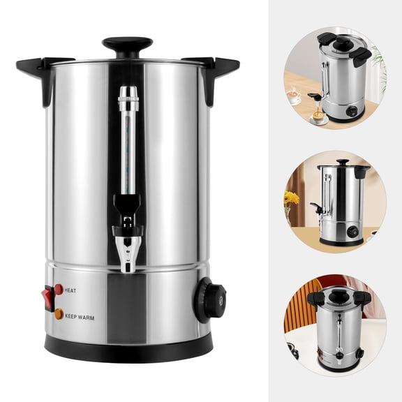 Vintoro 8L/2.11gal Catering Hot Water Boiler, Commercial Electric Stainless Steel Tea Urn, Coffee Maker