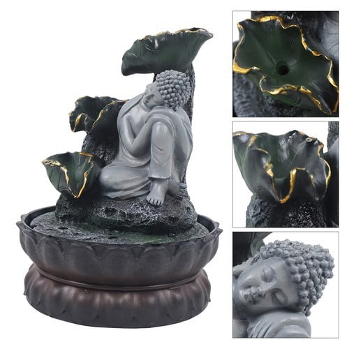 Vintoro Crafted Desktop Water Fountain with Water Pump, Indoor Water Ornament Desktop Decoration, LED Light