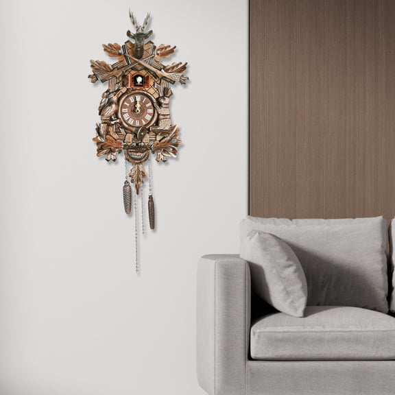 Vintoro Retro Cuckoo Wall Clock, Forest-Style Brown Wall Clock, for Living Room, Dining Room, Office