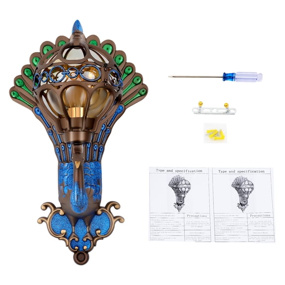 Vintoro Vintage Wall Lamp, Wall Light Fixture, Indoor & Outdoor Wall Light, Phoenix Silhouette Design