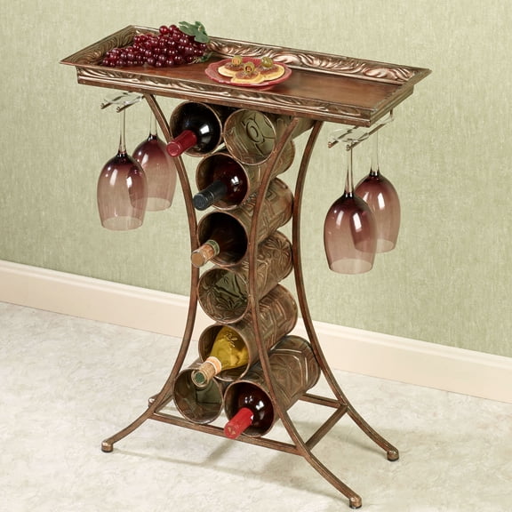 Vinum Wine Rack Table Dark Gold One Size