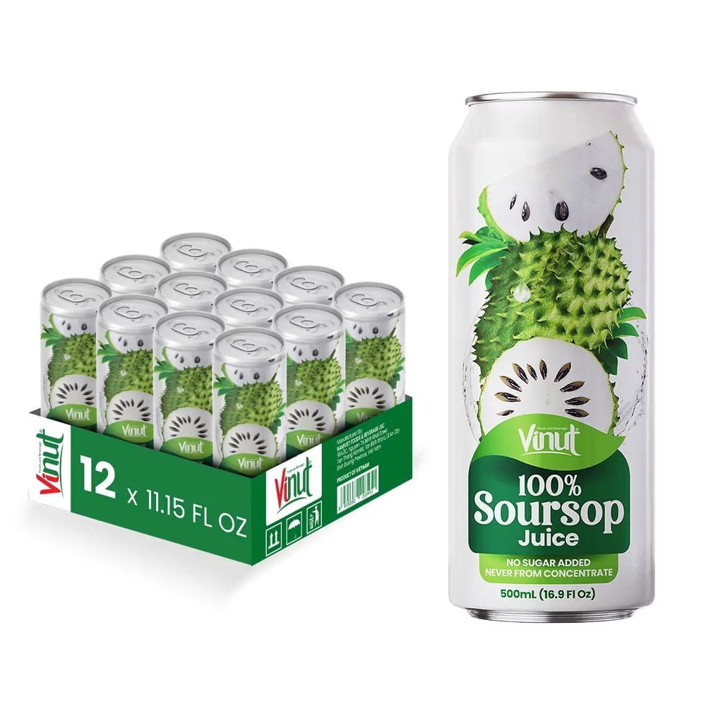 Vinut 16.9 fl oz 100% NFC Soursop Juice Drink (No Sugar Added)
