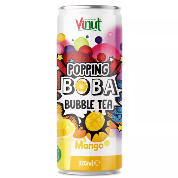 Vinut Popping Boba Bubble Tea With Mango Flavor