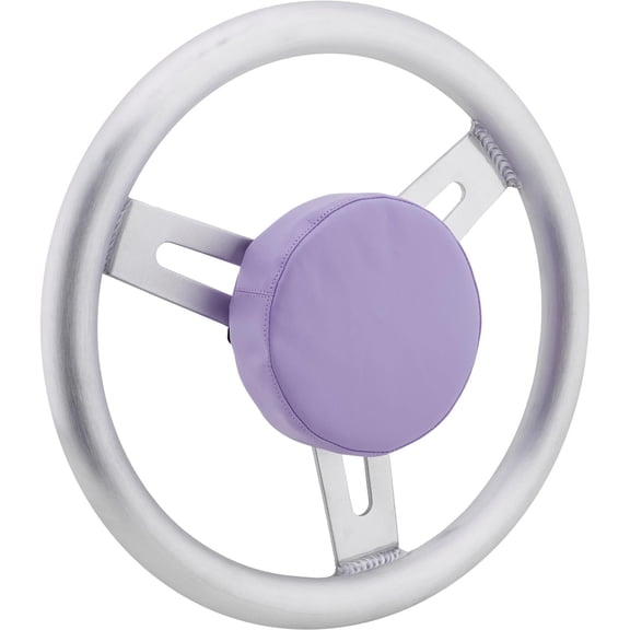 Vinyl 3-Spoke Steering Wheel Nose Pad Center Purple