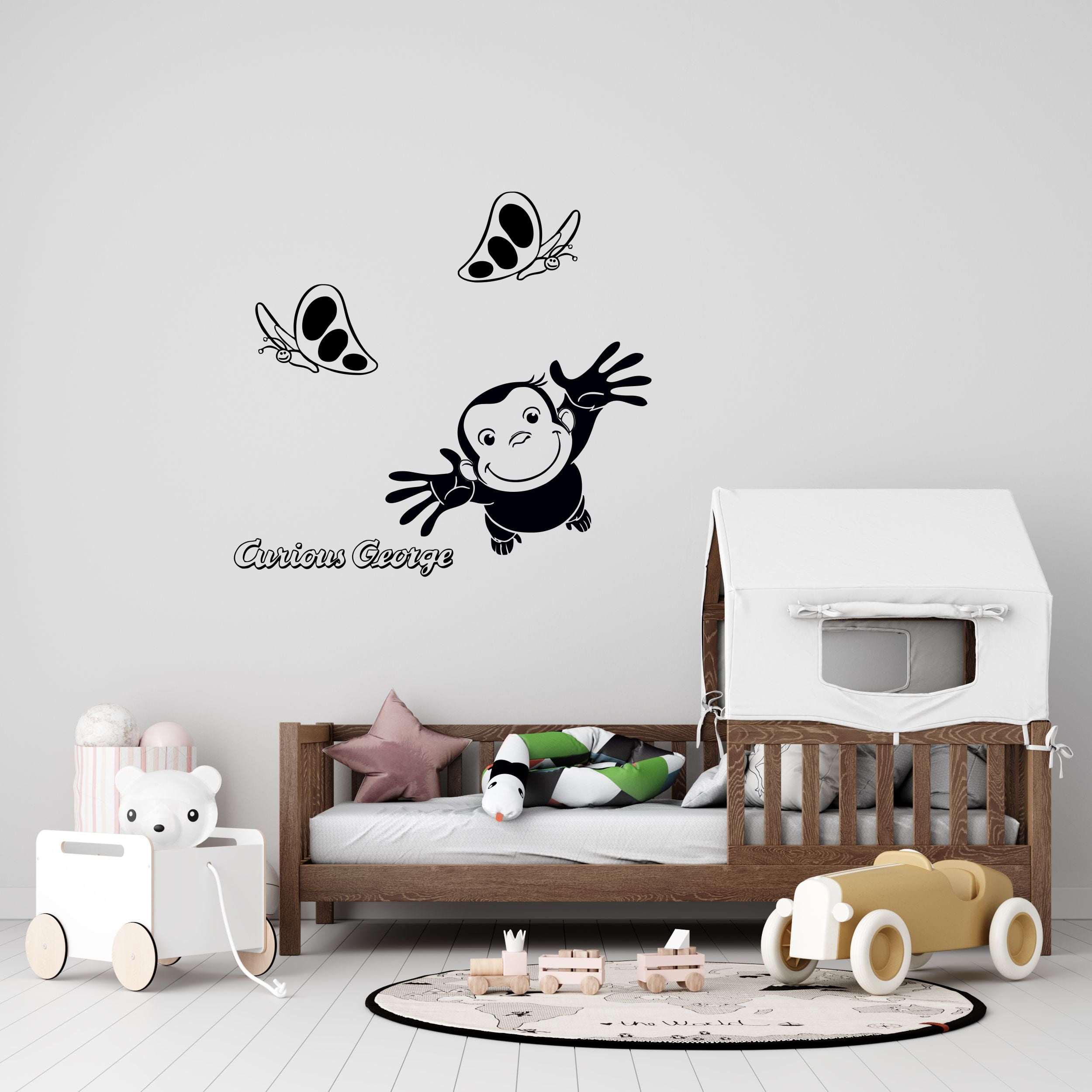 Vinyl Adhesive Curious George Story Wall Art Decal | 17