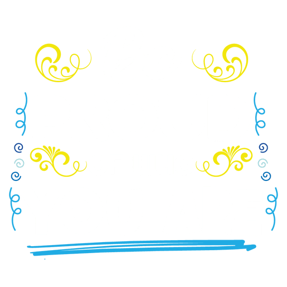 Vinyl Adhesive Kids Bedroom School Toilet Doors 17" x 20" White Ink Lettering Art Inspirational Quotes Decoration Removable Home Wall Decal Sticker - Be Proud Of Who You Are