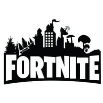 Vinyl Adhesive Stick And Peel Fortnite Game Wall Art Decal - 10" x 20" DIY Removable Third Or First Person Shooting Battle Royal Console Video Game Home Decor Kids Decoration Sticker - Black