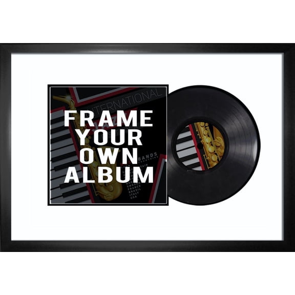 Vinyl Album Frame with White Background