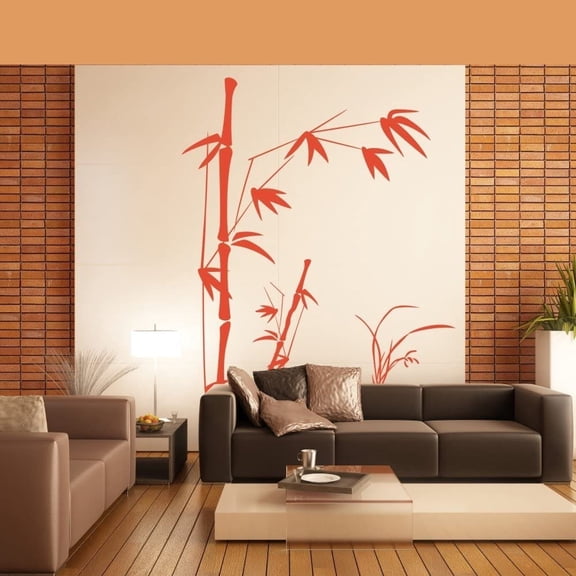 Vinyl Bamboo Wall Decal Bamboo Decal Quotes Tree Wall Decal Grass Wall Quote Home Art Decor 2(bamboos and Grass)