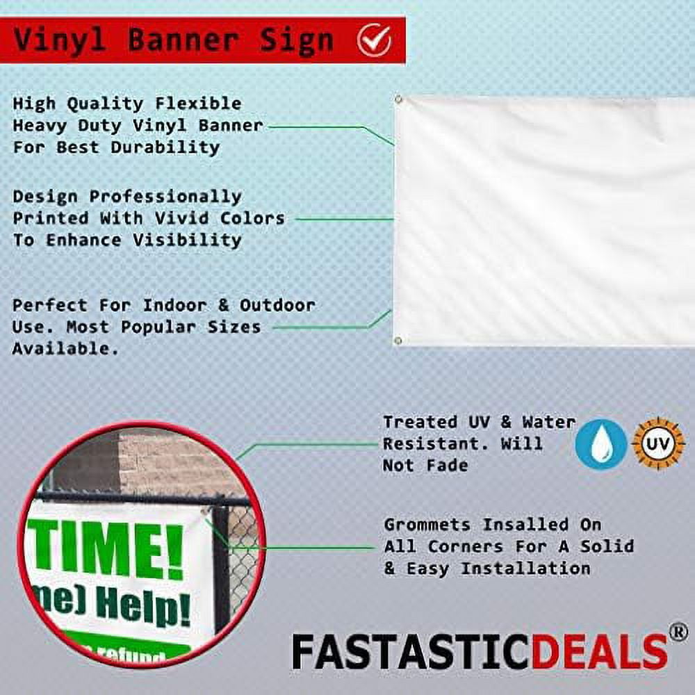 Vinyl Banner Multiple Sizes Now Open Business Outdoor Weatherproof