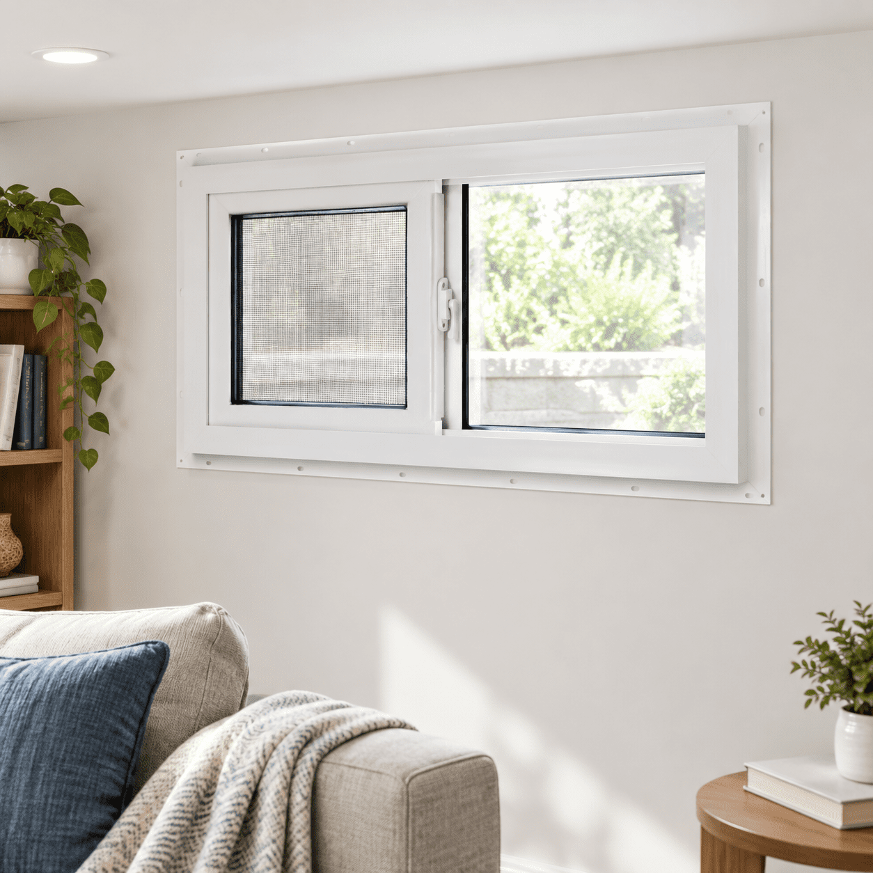 Vinyl Basement Sliding Window 32" X 16" White - Walmart.com