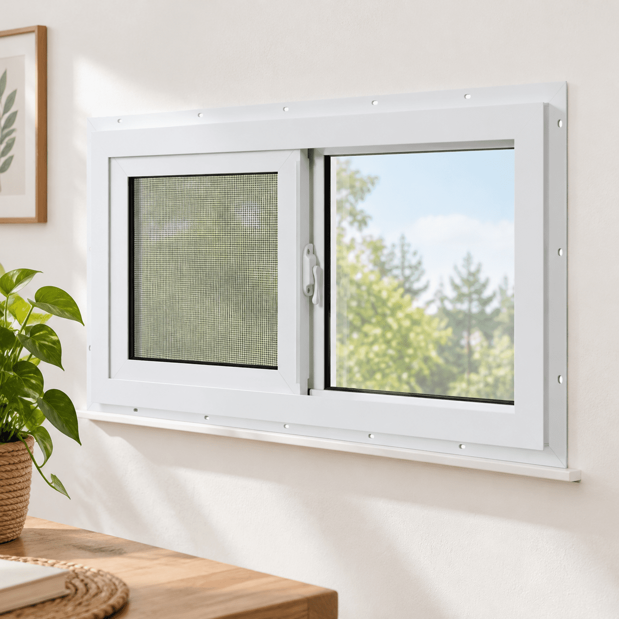 Vinyl Basement Sliding Window 32