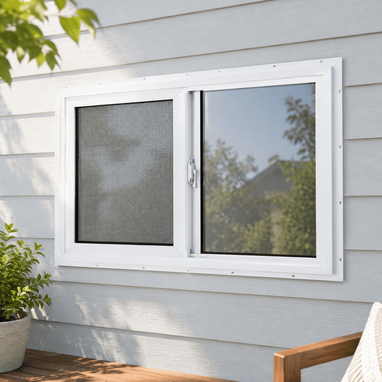 Vinyl Basement Sliding Window 36