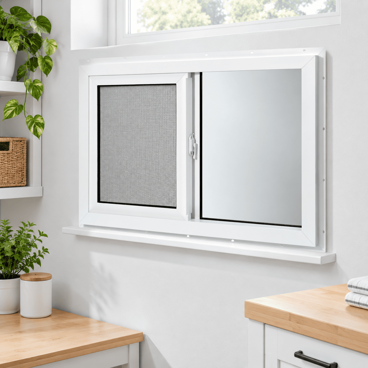 Vinyl Basement Sliding Window 36" X 24" White - Walmart.com