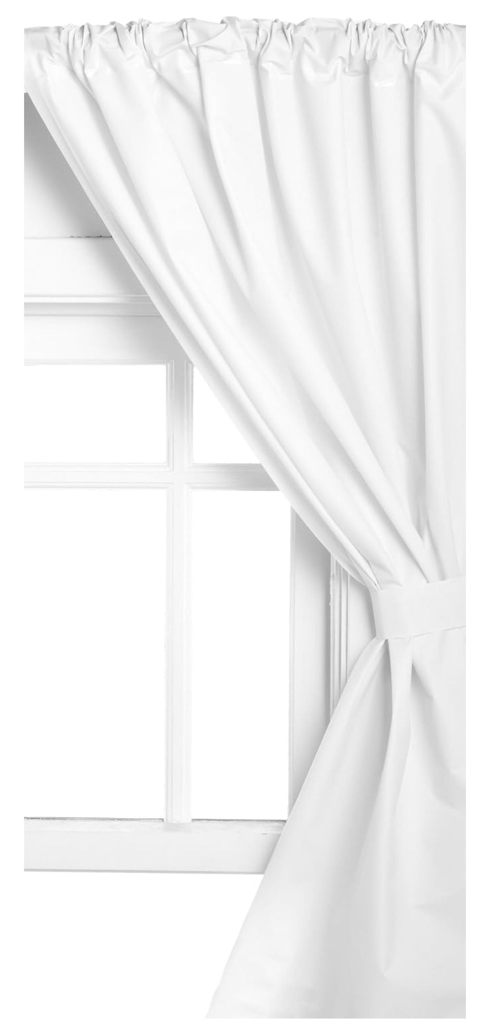 Vinyl Bathroom Window Curtain, White - Walmart.com