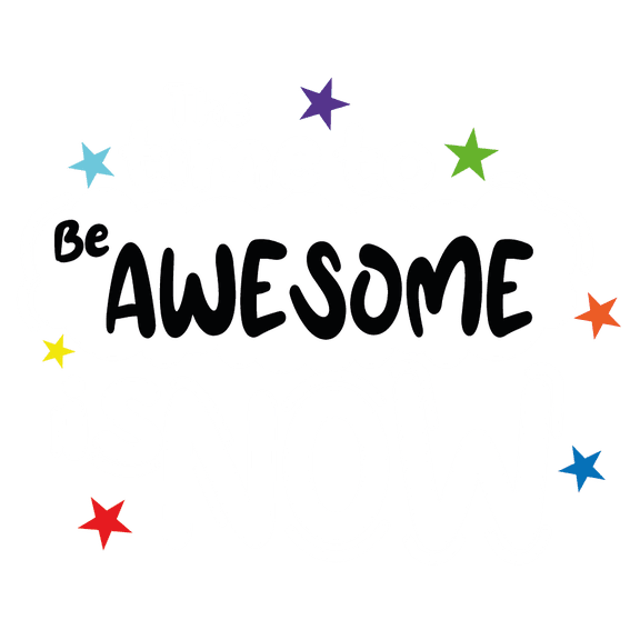 Vinyl Black & White Ink Lettering Art 20" x 28" Inspirational Quotes Home & School Doors Decoration - The Time To Be Awesome Is Now - Removable Bedroom Living Room Wall Decal
