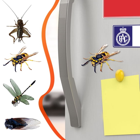 Vinyl Car Oil Cap Insect Sticker | Weather-Resistant Decal for Automotive Exterior | Fade-Resistant | Easy Application and Removal | Bright Durable Design | Single Piece