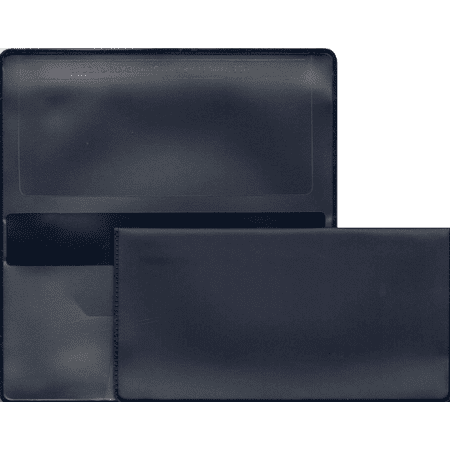 Vinyl Checkbook Cover for Top Tear Personal Checks (Midnight Blue)