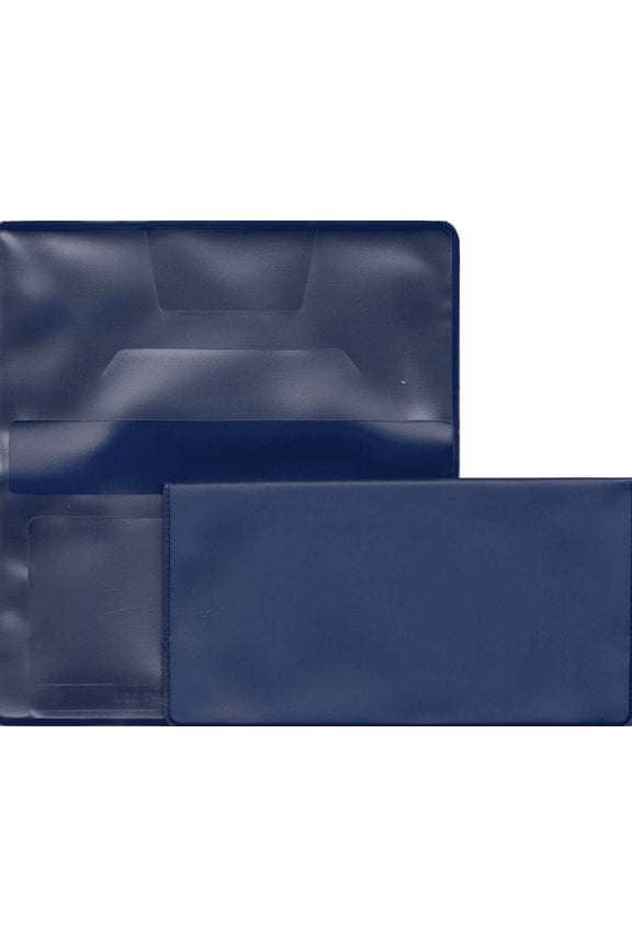 Vinyl Checkbook Cover for Top Tear Personal Checks (Monaco Blue) Unisex Adult