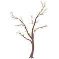 thumbnail image 1 of Vinyl Cherry Blossom Tree 20" x 29" Adhesive Wall Decoration Sticker Pink Flowers Green Leaves Design Easy To Apply Home Bedroom Living Room Wall Decal, 1 of 4