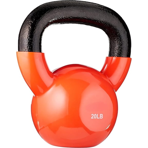 Vinyl Coated Kettlebell for Strength Training & Full Body Workouts – Durable & Comfortable Grip