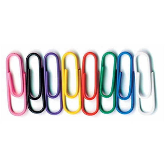 Vinyl Coated Paper Clips Jumbo Size 40Pk