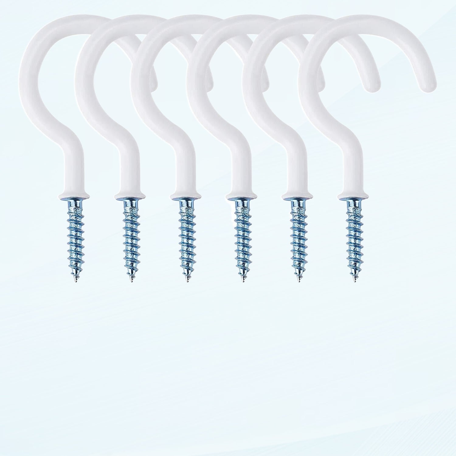 Vinyl Coated Screw Hooks Screwin Cup Hooks 2.0 Inch Ceiling Hooks