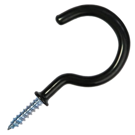 Vinyl Coated Screw-in Ceiling Hooks Cup Hooks 2.9 Inches Screw Hooks 30 Pack (Black)