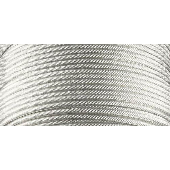 Vinyl Coated Stainless Steel 304 Cable Wire Rope 7x19, Clear, 1/8" - 3/16" (100 ft)