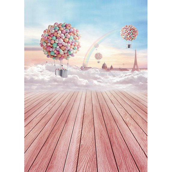 Vinyl Custom Photography Backdrops Props Flower Landscape Wooden floor ...