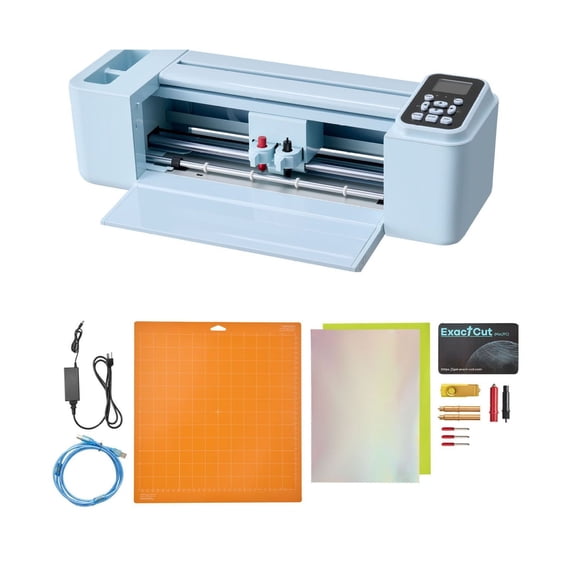 Vinyl Cutting Machine 12 inch, Button & Screen Cutter, 5000+ Designs, Mac/Windows/Android/iOS Compatible, for Crafts & Cardmaking