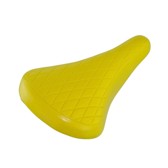 PRO+ Vinyl Diamond Bicycle Saddle Yellow