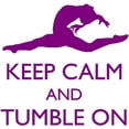 thumbnail image 1 of Vinyl Decal: Gymnastics Wall Decal / DÃ©cor | "Keep Calm and Tumble On" | Wall Sticker 22"x21", 1 of 1
