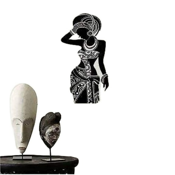 Vinyl Decal Silhouette African Woman Africa Ethnic Wall Stickers Mural