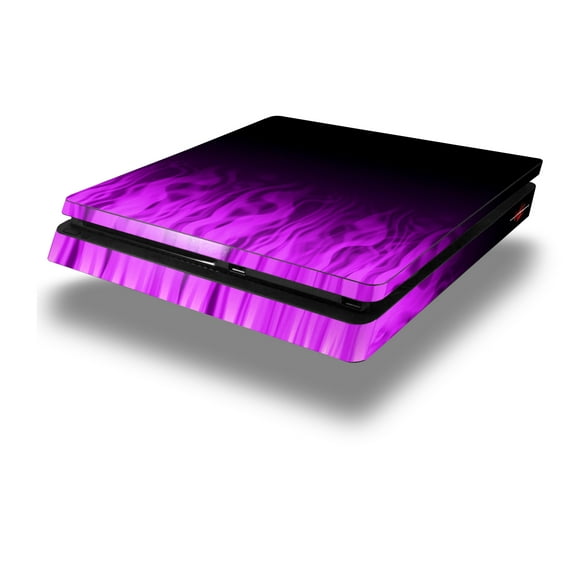 Vinyl Decal Skin Wrap compatible with Sony PlayStation 4 Slim Console Fire Purple (PS4 NOT INCLUDED)
