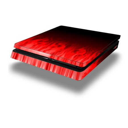 Vinyl Decal Skin Wrap compatible with Sony PlayStation 4 Slim Console Fire Red (PS4 NOT INCLUDED)